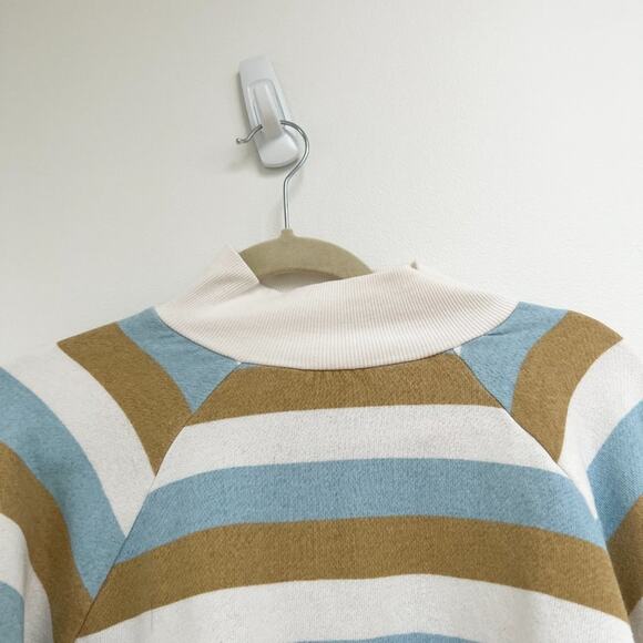 Urban Outfitters Blue, White, Mustard Stripe Sweater Turtleneck - Picture 4 of 4